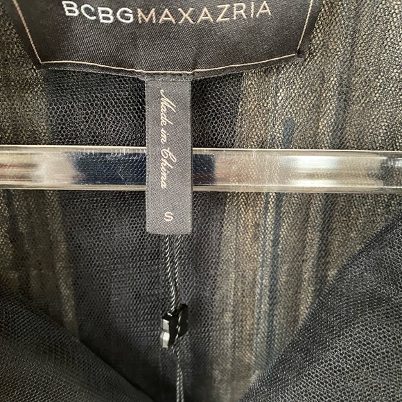 BCBG MAXAZRIA BLACK SHEER LONG COVER NWT - Picture 4 of 6